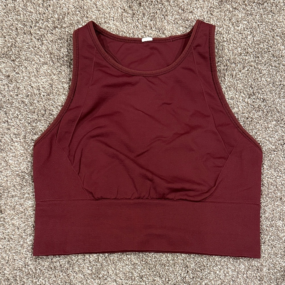 lululemon athletica - Dark Burgundy/Maroon Crop Top, size 2 /4